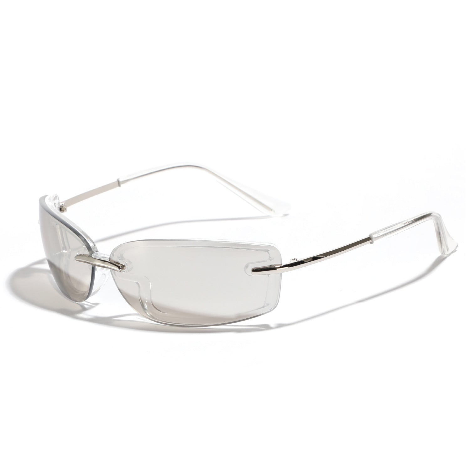 Gafas de sol futuristas de PC cuadrados y2K