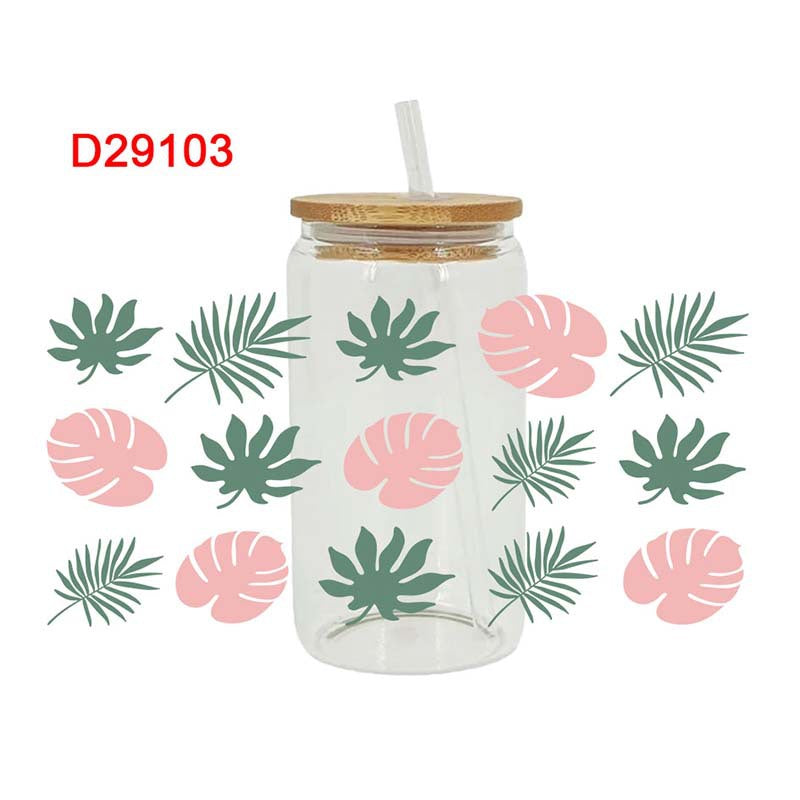 Wholesale Uv Transfer Sticker Glass Cup Crystal Label Crystal Sticker 16OZ UV DTF WRAPS
