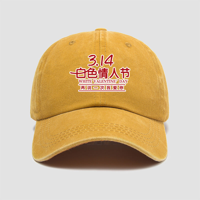 Wholesale March 14th White Day Say I Love You Again Hat Baseball Cap