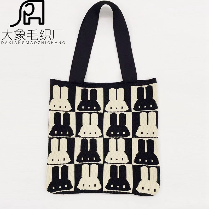 Wholesale Cartoon Creative Knitted Woven Shoulder Bag