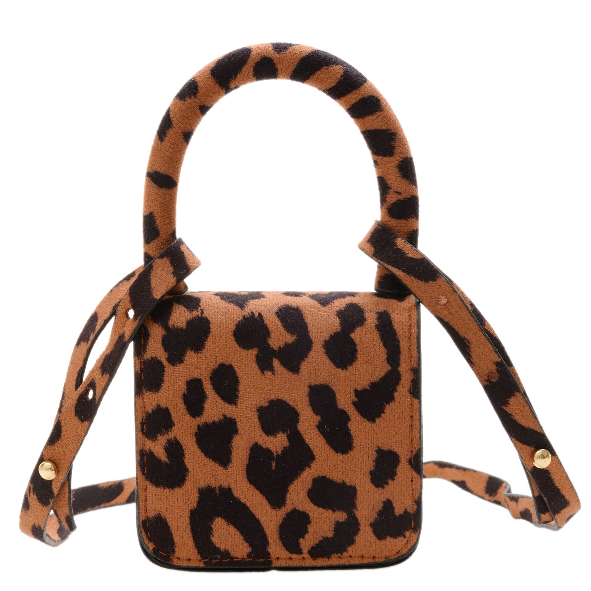 Bolsa cuadrada para niños de leopardo PU al por mayor
