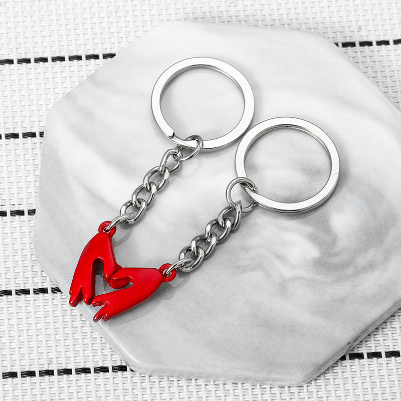 Wholesale Magnet Attraction Love Gesture Zinc Alloy Keychain