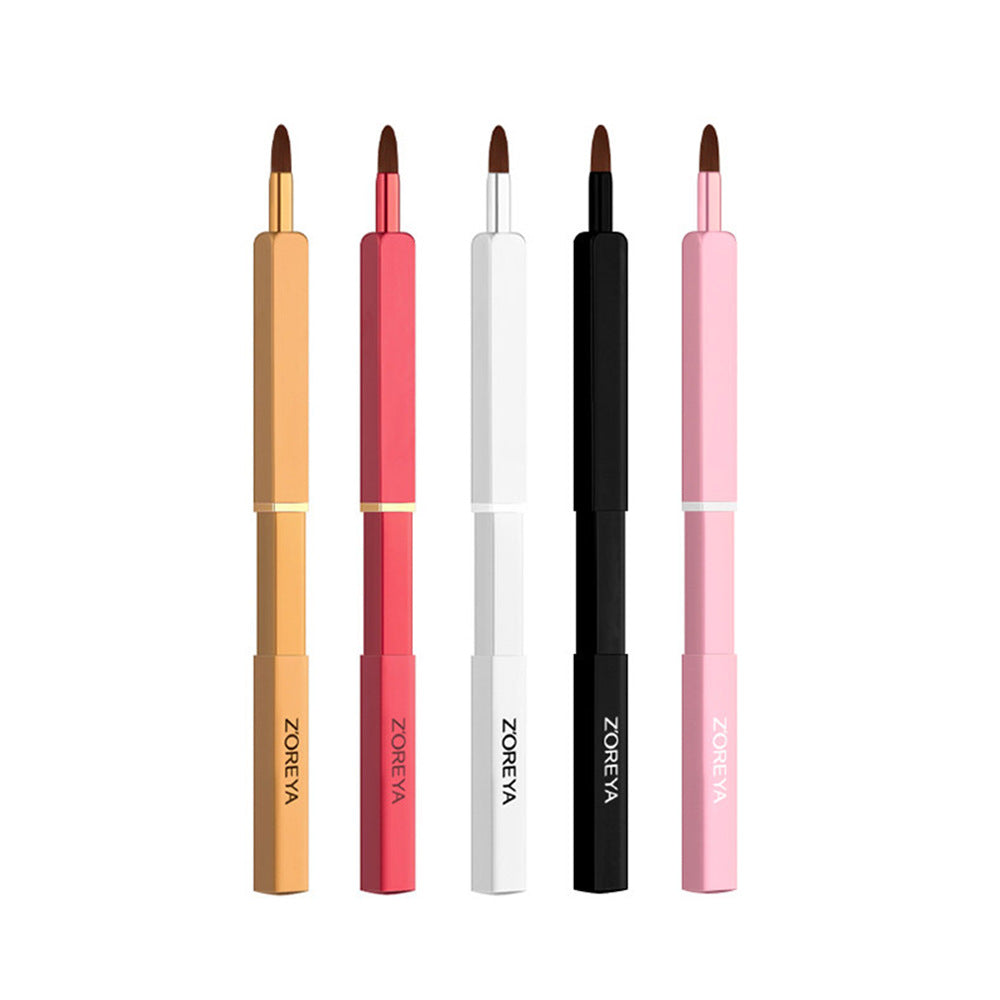 Wholesale Portable Retractable Artificial Fiber Lip Brushes with Covers