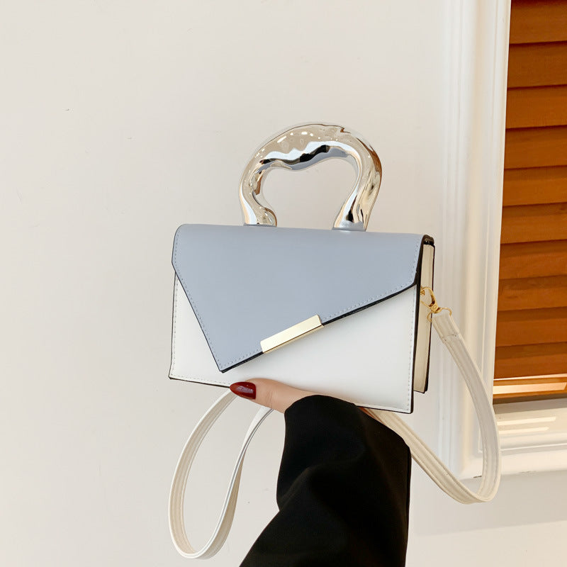 Wholesale Fashion Colorblock Casual Simple Crossbody Metal Shoulder Bag
