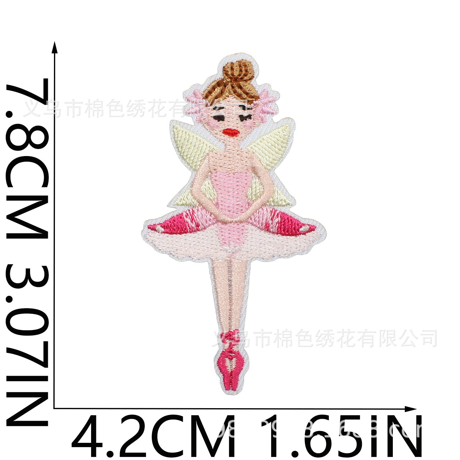 Wholesale Pink Santa Embroidered Iron On Patch Heart Candy Design Decorative Patch For Bags Clothing Holiday Craft Supply