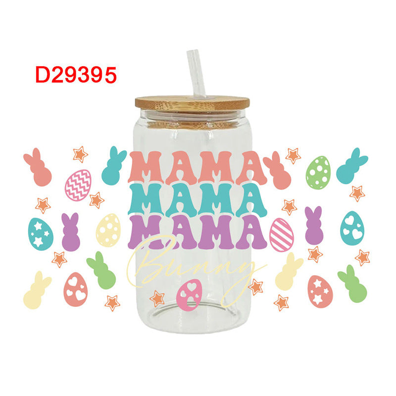 Wholesale Cute Cartoon Egg Easter 16oz Cup UV DTF Wraps