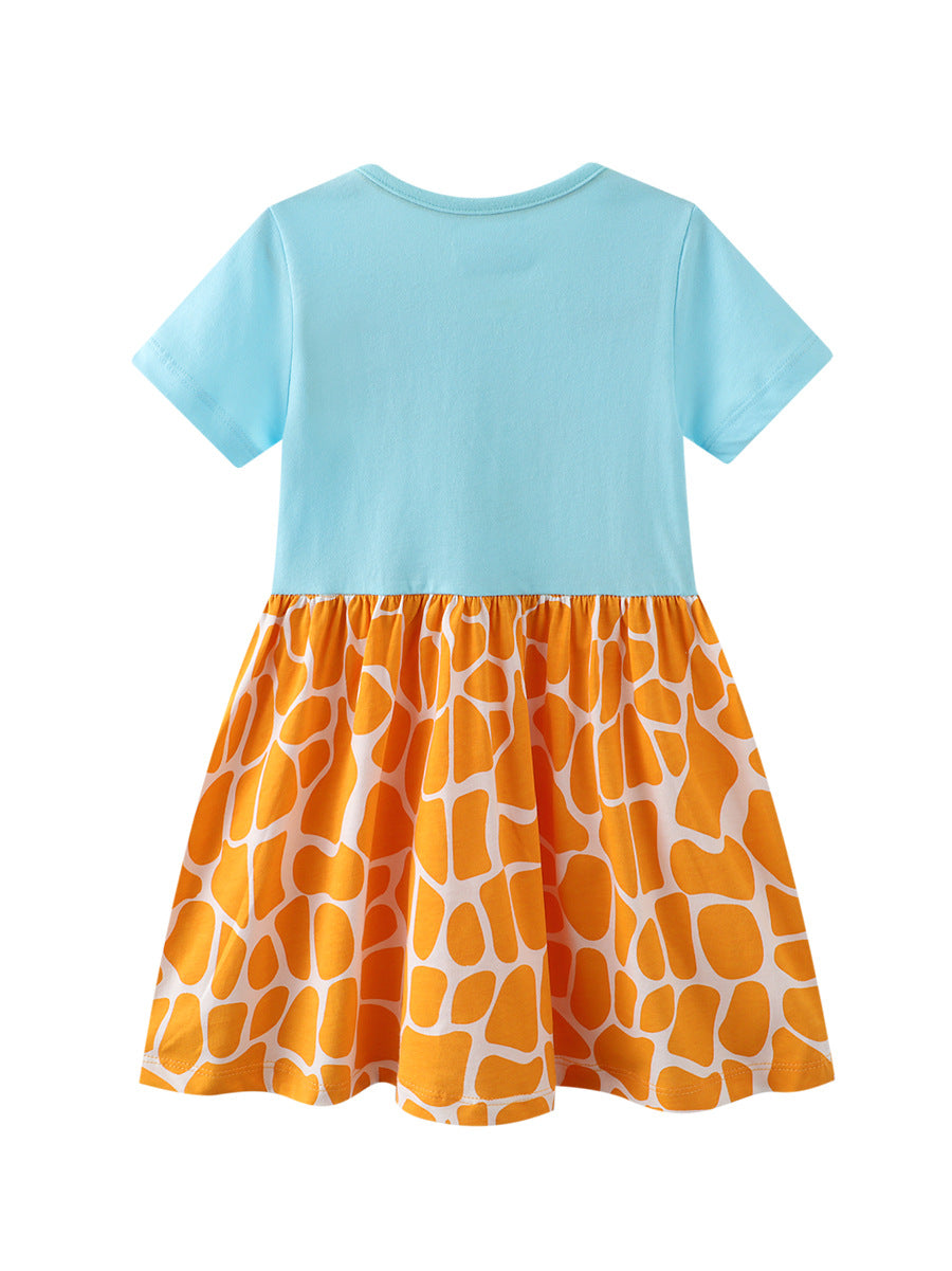 Wholesale European American Princess Dress For Girls 2026 Summer Cotton Short Sleeve Boutique Resale