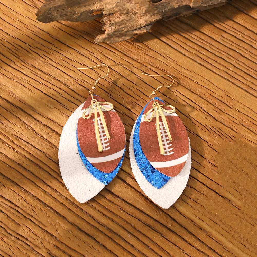 Wholesale Sports Elements Rugby Earrings