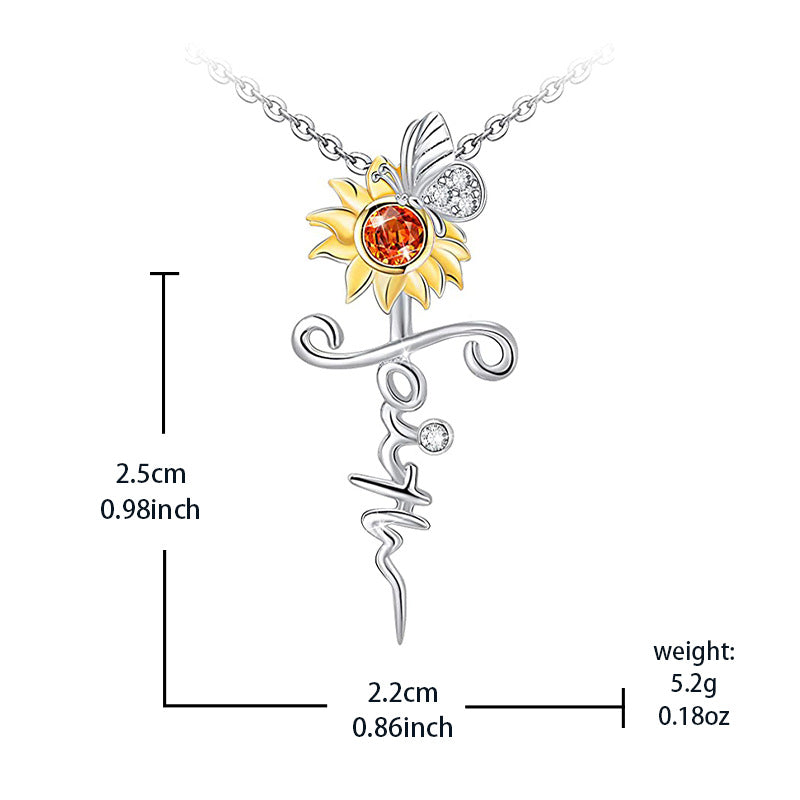 Wholesale Cross Sunflower Necklaces