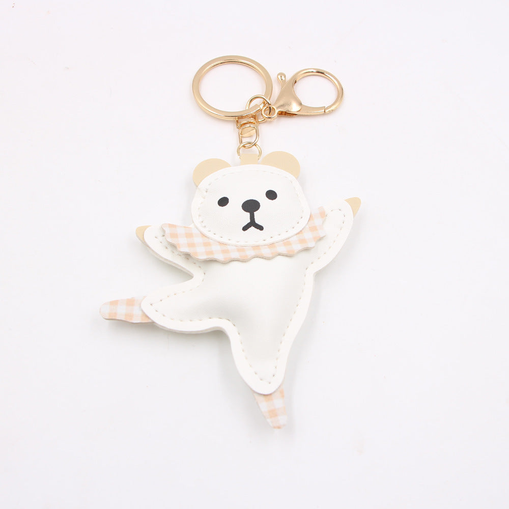 Wholesale Ballet Dance Bear Leather Keychains