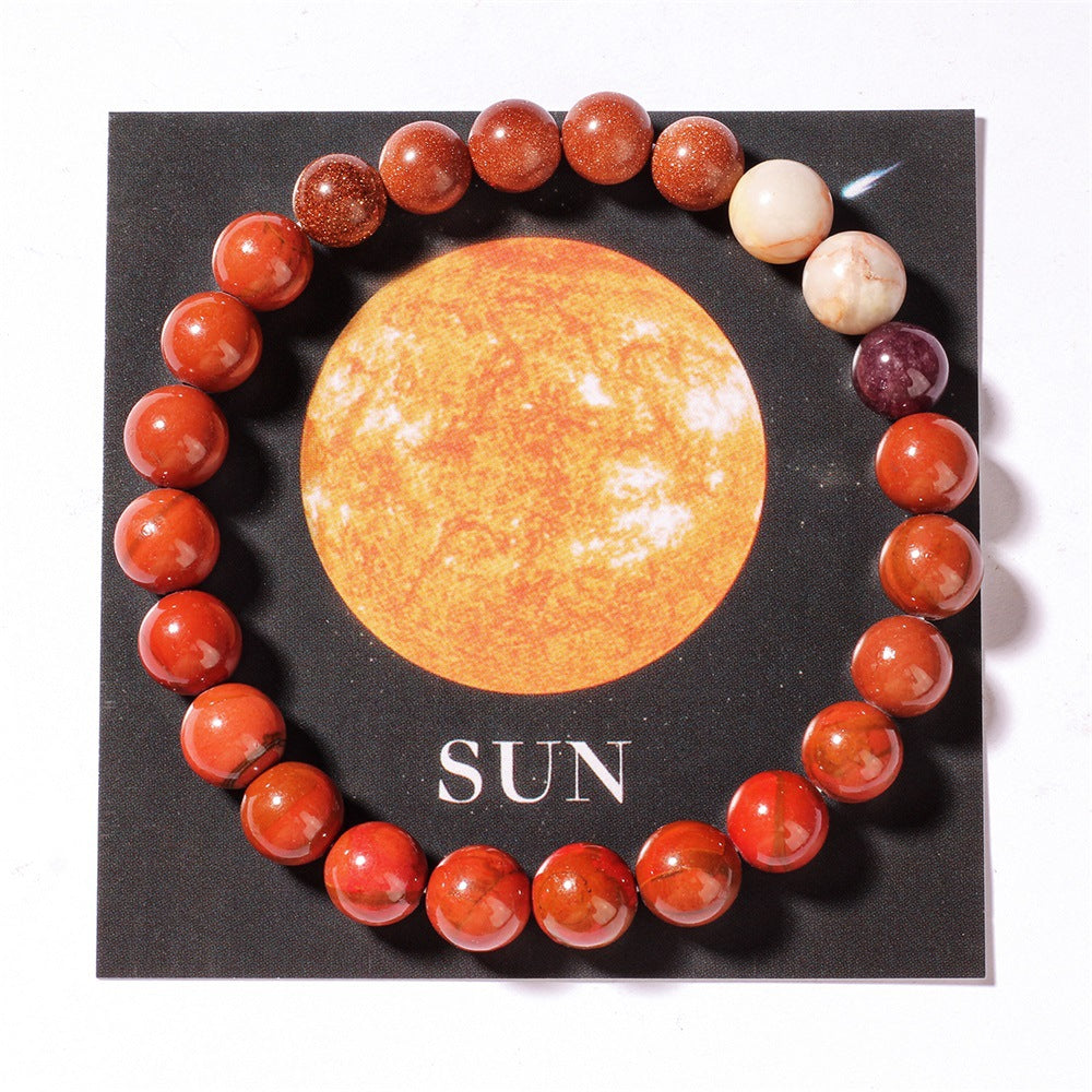 Wholesale Eight Planets Tiger Eye  Picture Stone   Bracelet