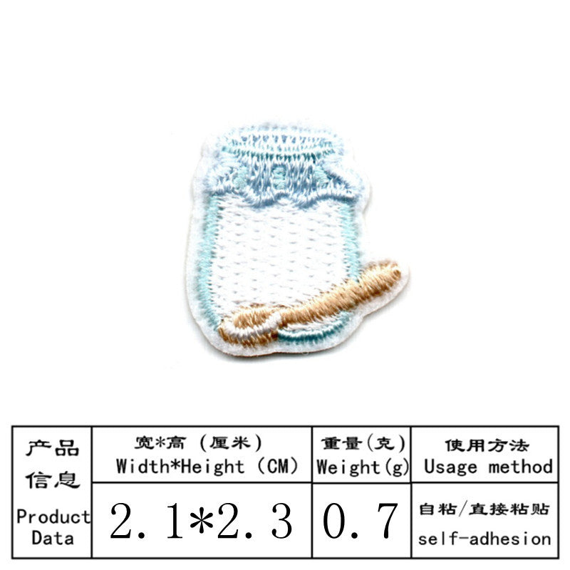 Wholesale Cute self-adhesive embroidered cartoon fruit DIY Patches