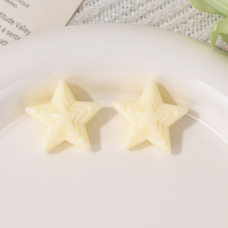 Wholesale 10pcs/pack Candy Color Five-Pointed Star DIY Mobile Acrylic Beads