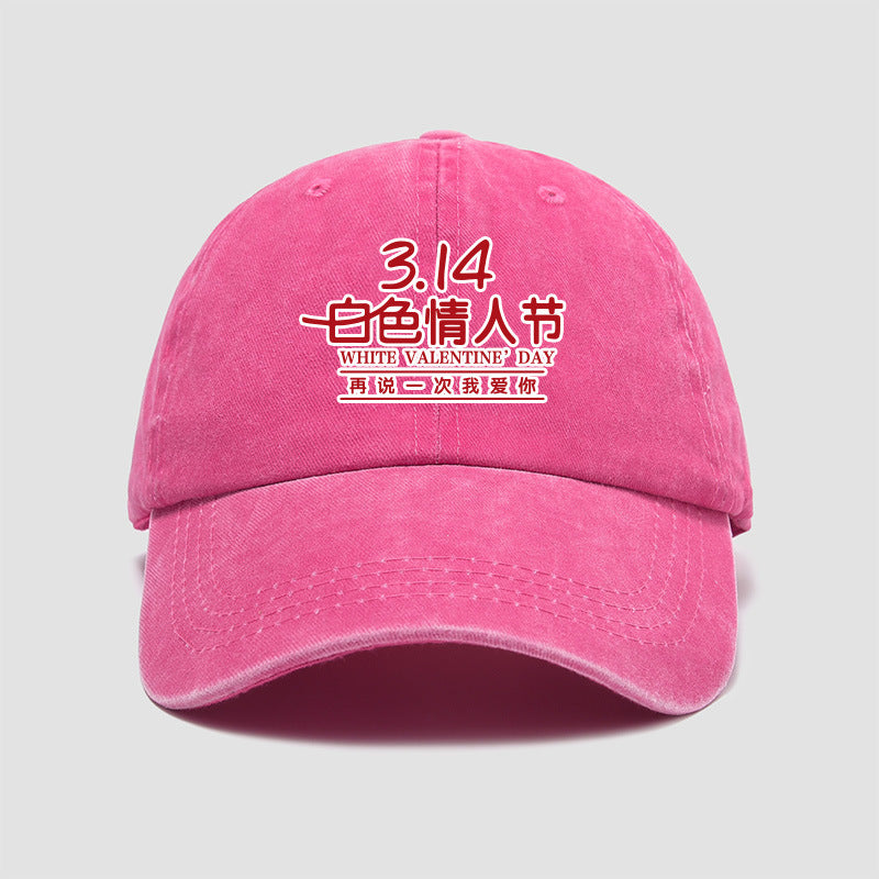 Wholesale March 14th White Day Say I Love You Again Hat Baseball Cap