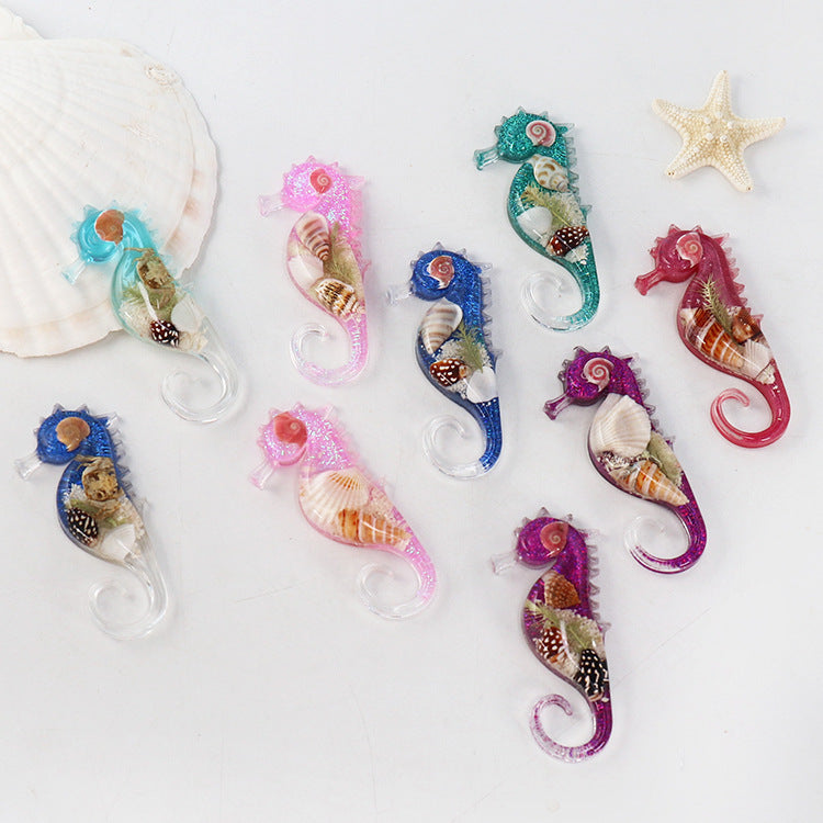 Wholesale Ocean Refrigerator Stickers Hippocampus Turtle Real Shell Starfish