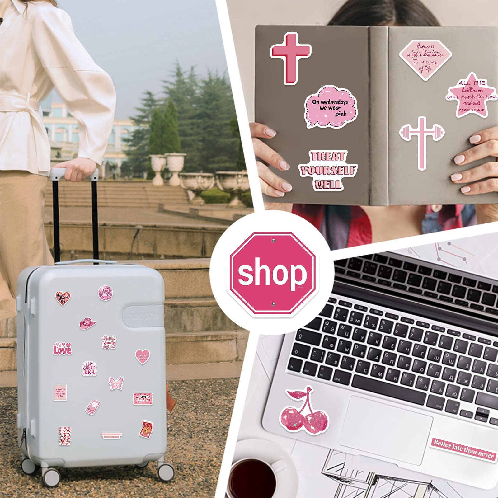 Wholesale 50Pcs Valentine' s Day Romantic Love Quotes  Stickers