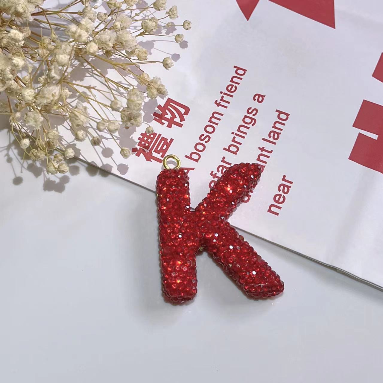 Wholesale Optional Color Letter Car Keychains