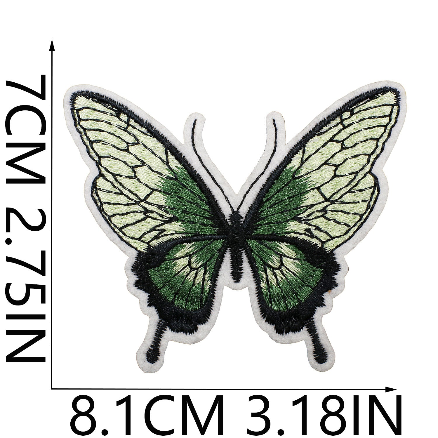 Wholesale Green Flower Butterfly Envelope Embroidery DIY Patches