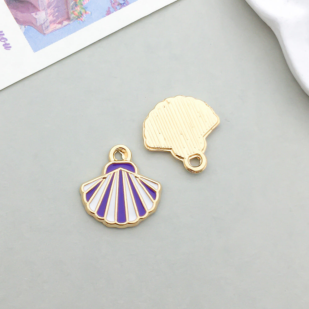 Wholesale Mix 30 Purple Drip Oil Alloy Cute Cartoon Simulation Animal Pendant