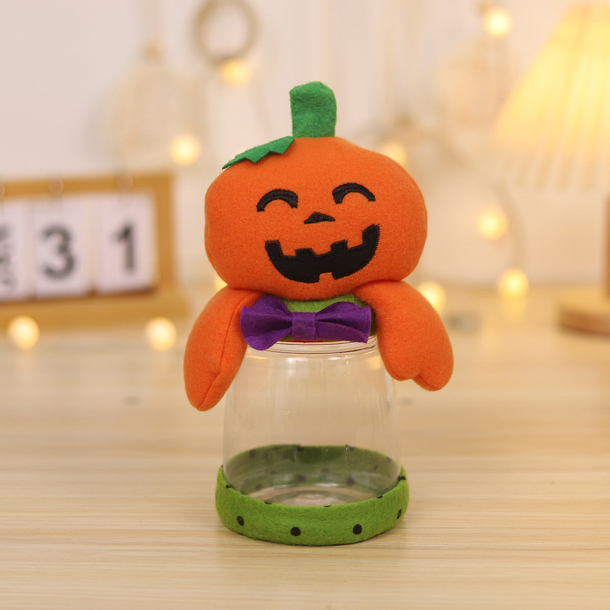 Wholesale Halloween Witch Ghost Vampire Transparent Large Three-dimensional Doll Plastic Candy Jar