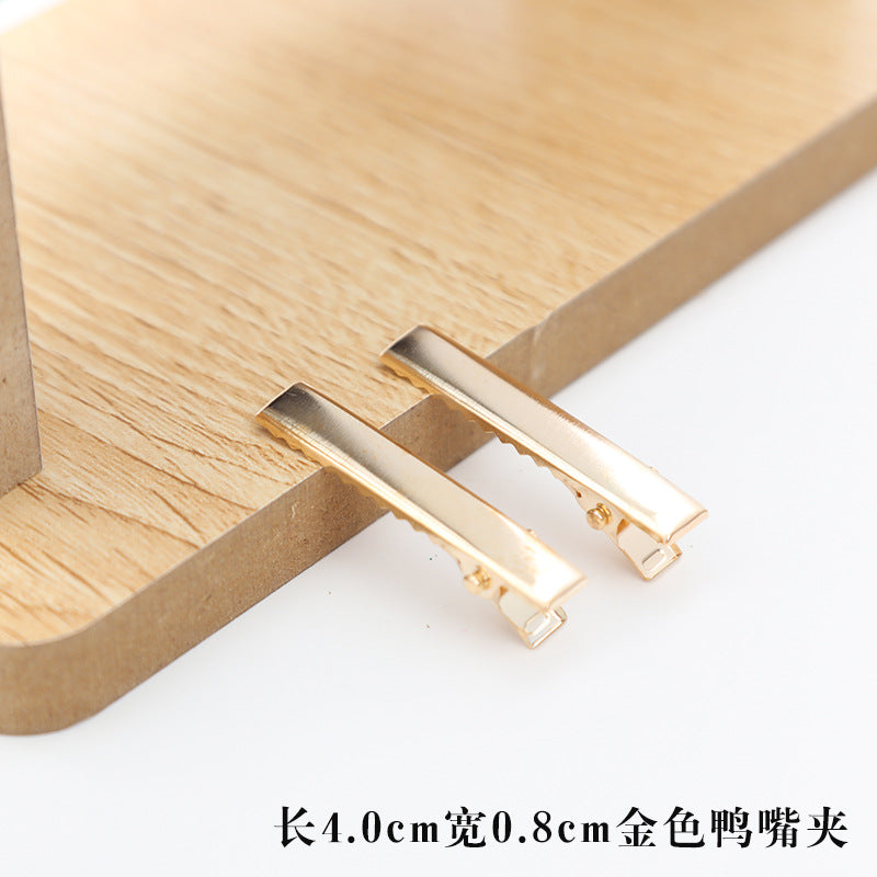 Wholesale 30pcs/pack Handmade Cream Glue DIY Word Clip Hairpin Material Package Accessories