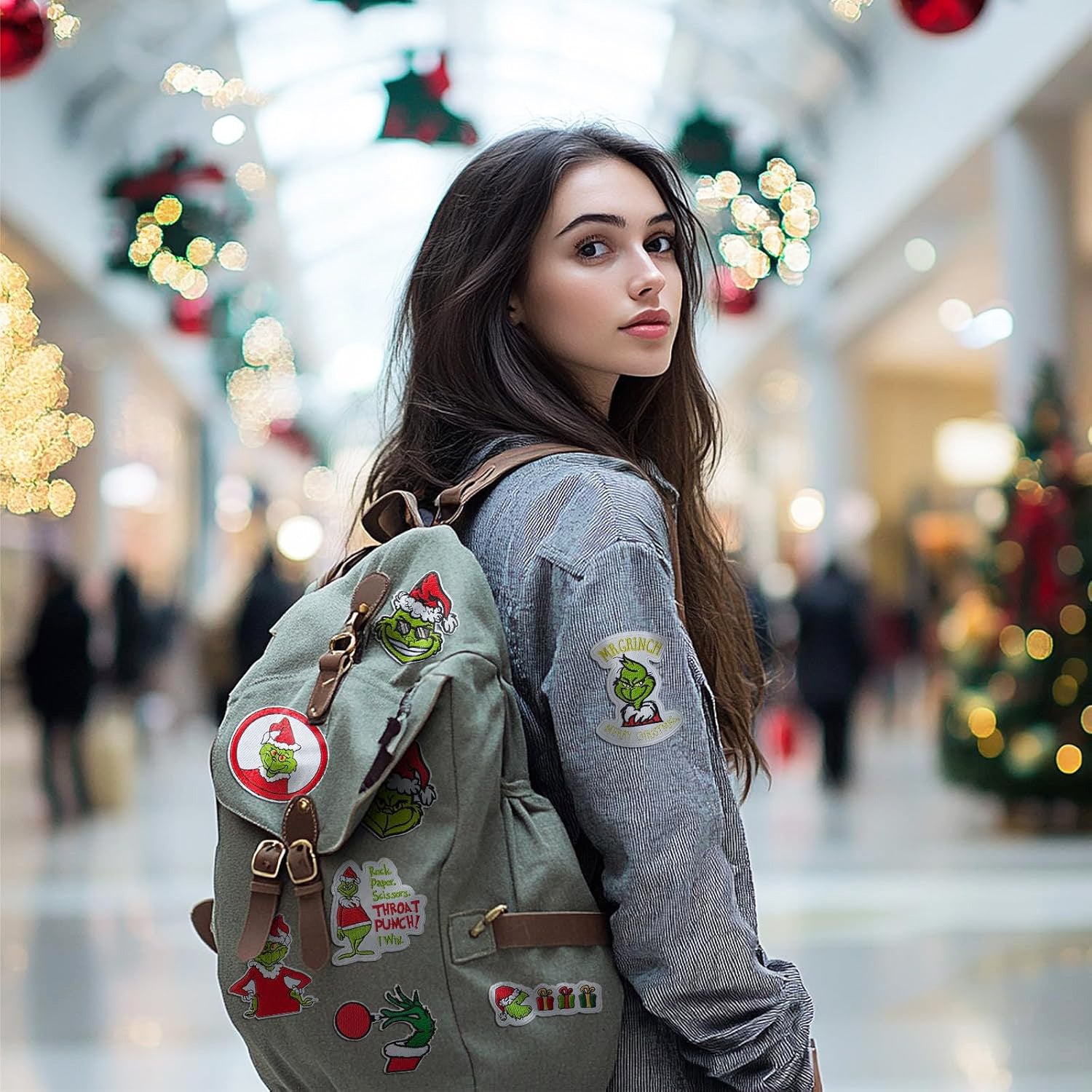 Wholesale Embroidered Christmas Patch Funny Holiday Design Polyester Thread Applique For Clothing Resale  OLY Exclusive