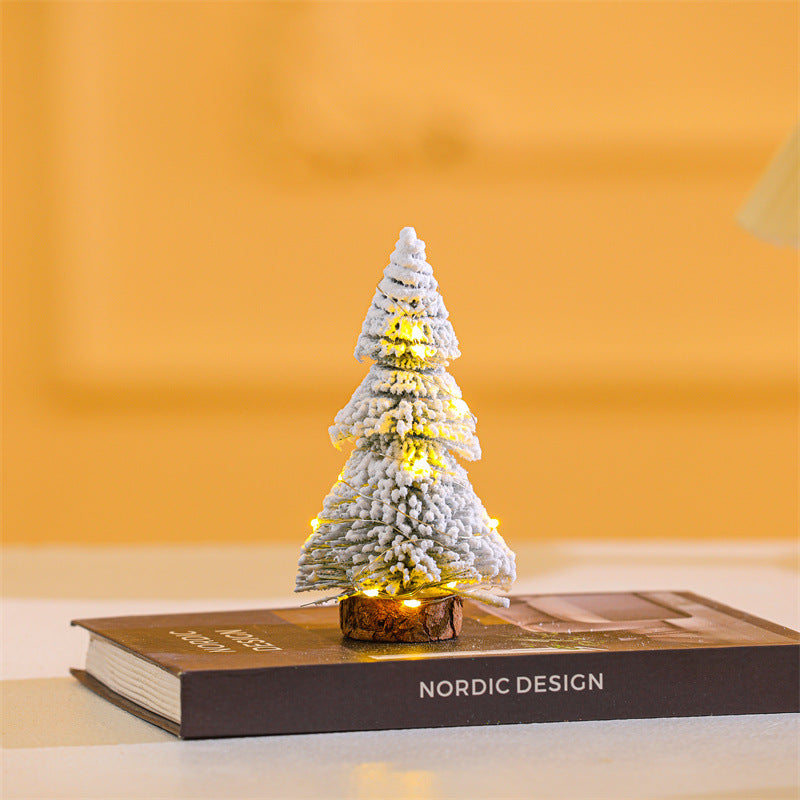 Wholesale Lighthouse Shaped Flocked Cedar Tree Ornaments