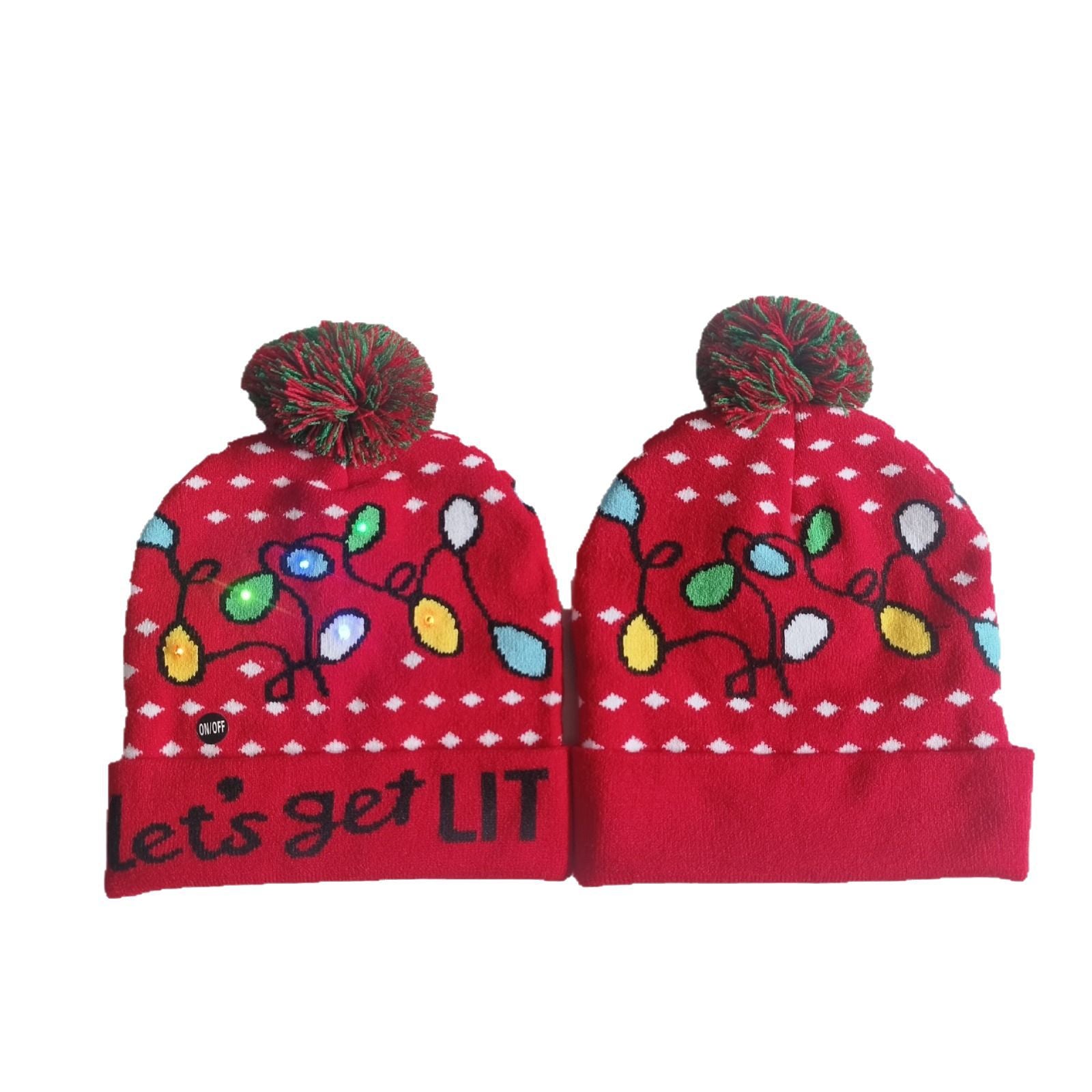 Wholesale Christmas hat  colorful woolen hat