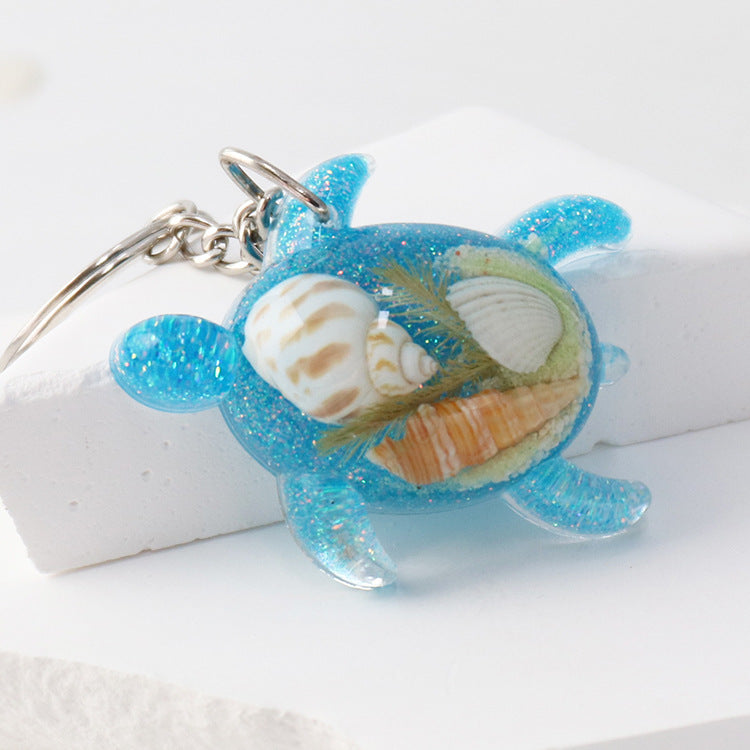 Wholesale 6pcs Ocean Turtle Creative Metal Keychain