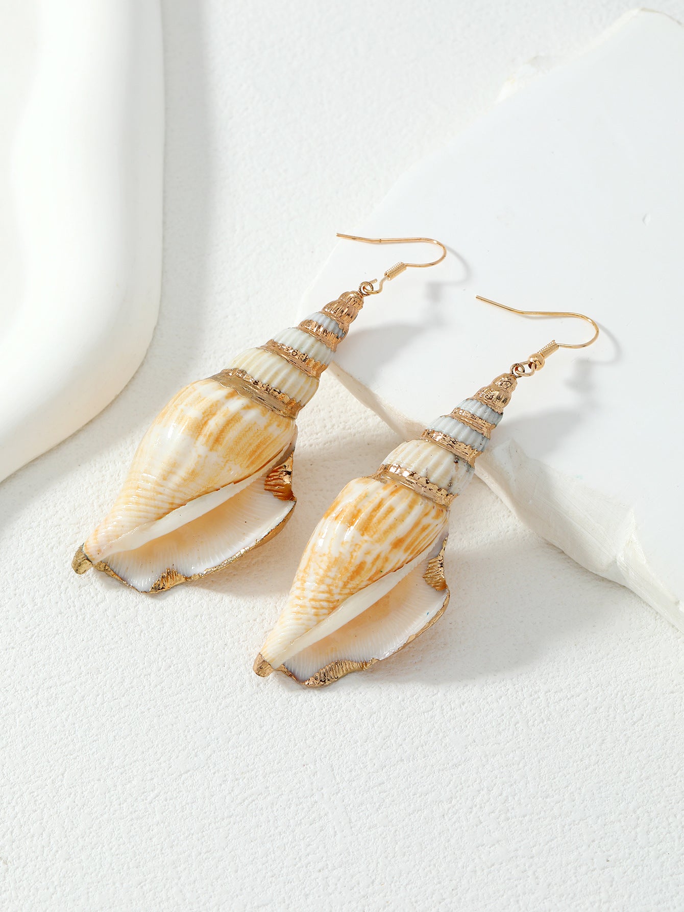 Wholesale Conch shell earrings exaggerated earrings summer