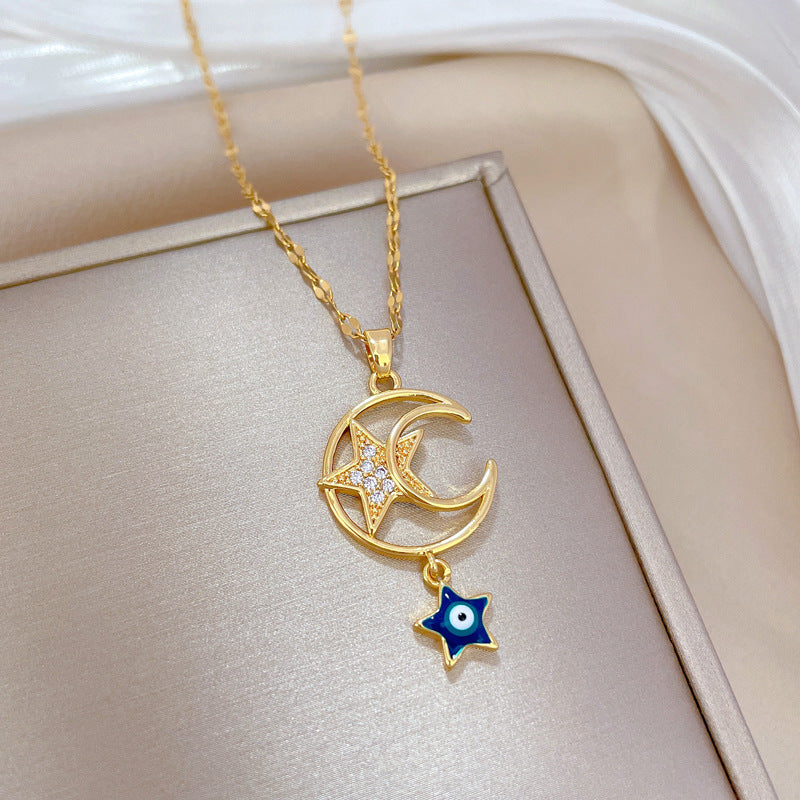 Wholesale Star Moon Stainless Steel Necklaces