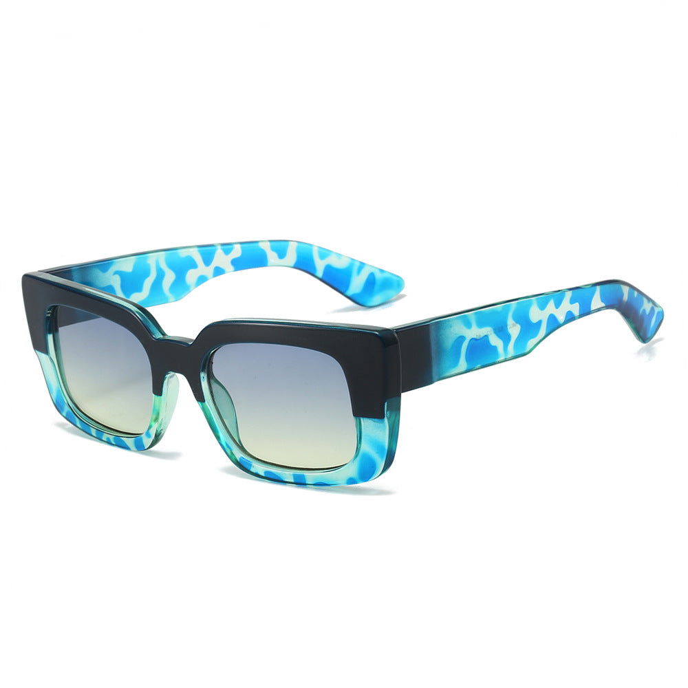 Wholesale Square Fashion Simple Contrast Color Frame Unisex Sunglasses