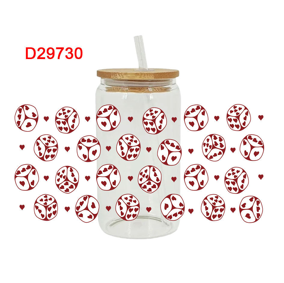 Wholesale Rainbow Love Sphere 16oz Cup UV DTF Wraps