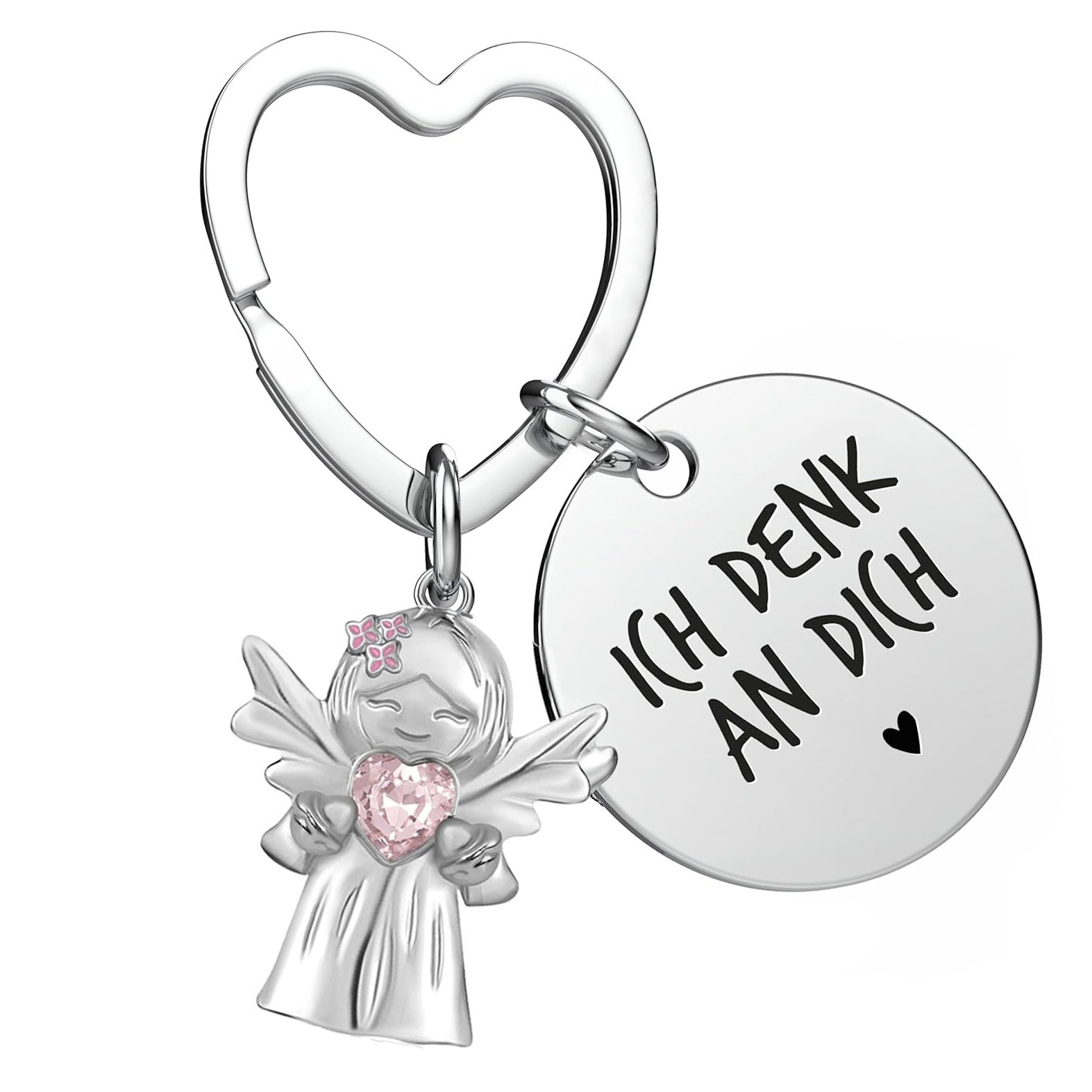 Wholesale  Smile Guardian Angel Jewelry Zircon  Love Alloy Keychain