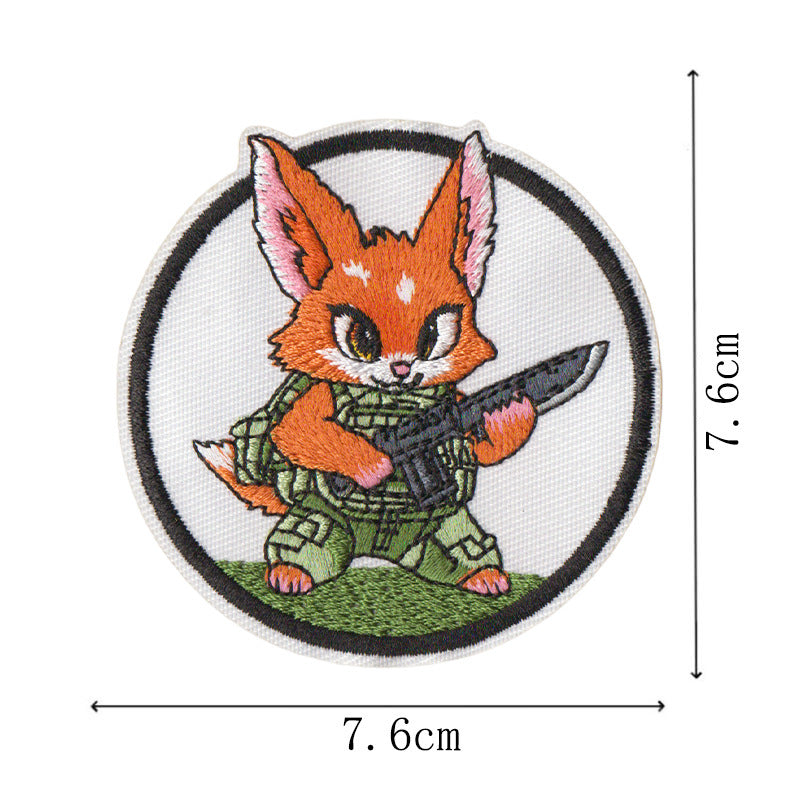 Wholesale Trendy Tactical Fox Embroidered Patches 16 Pieces Jungle Combat Iron On Appliques For Clothing Bags DIY Resale