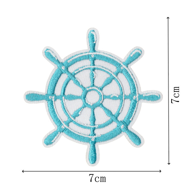 Wholesale Cartoon embroidery subsidy holiday beach vacation style clothing decoration stickers