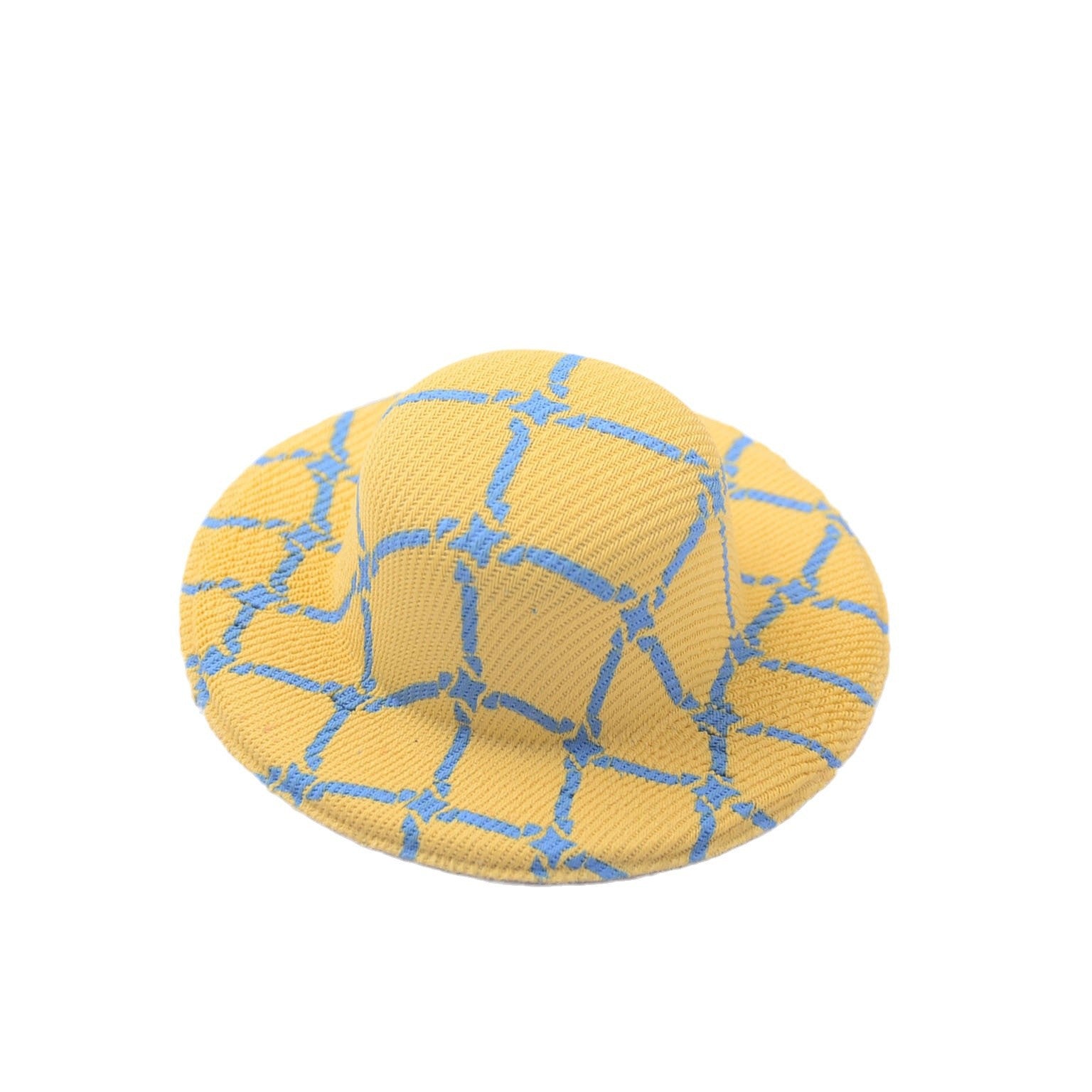 Wholesale Mobile phone pendant perfume holder hat ornaments doll accessories diy hand-made Meng Qiqi hat vintage printing 5.8CM