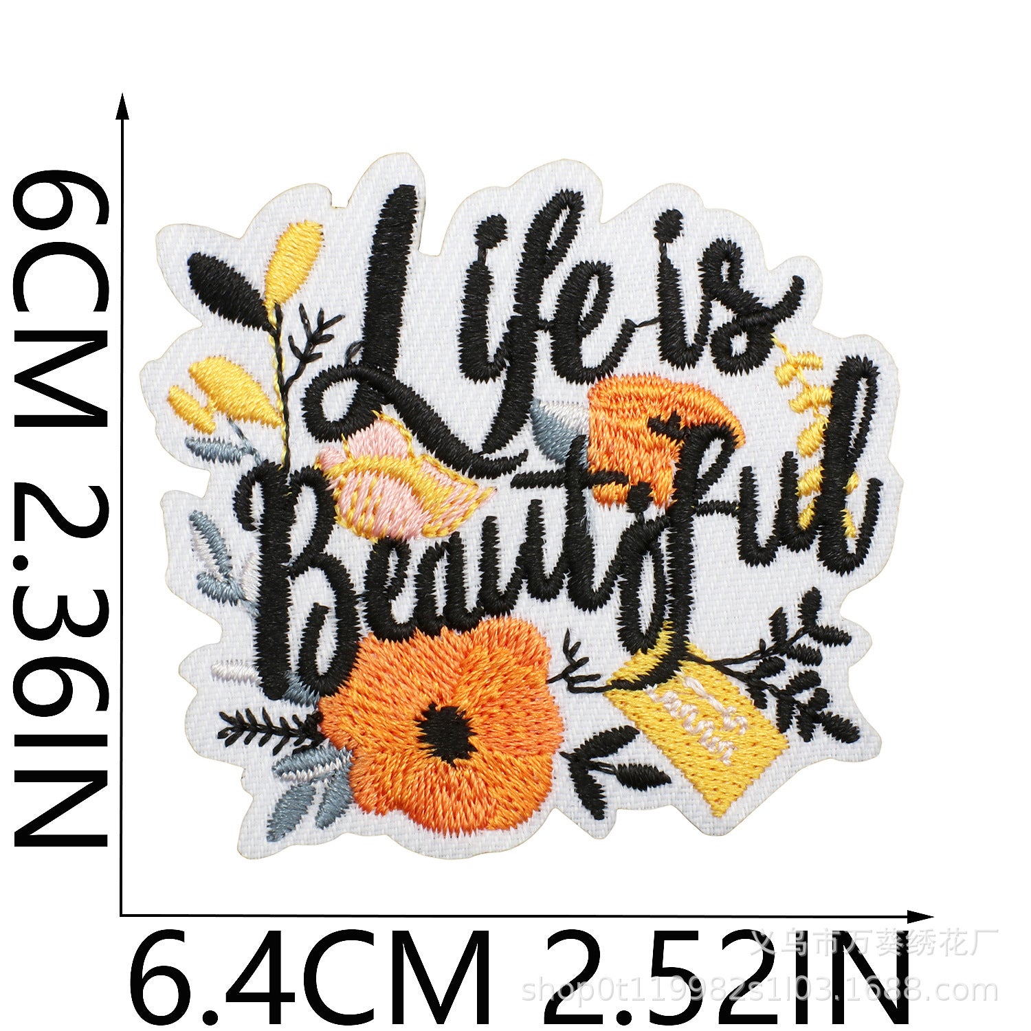 Wholesale Inspirational Embroidered Patch Alphabet Motto Clothing Decorative Accent For Resale