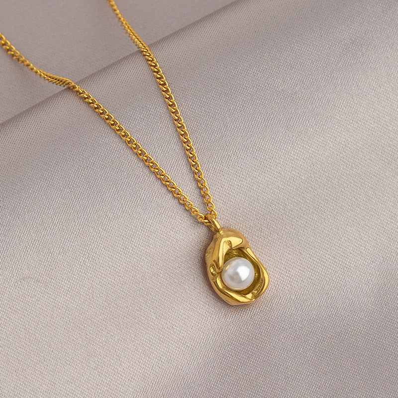 Wholesale Gold Titanium Steel Necklace for Women,  Non-Fading