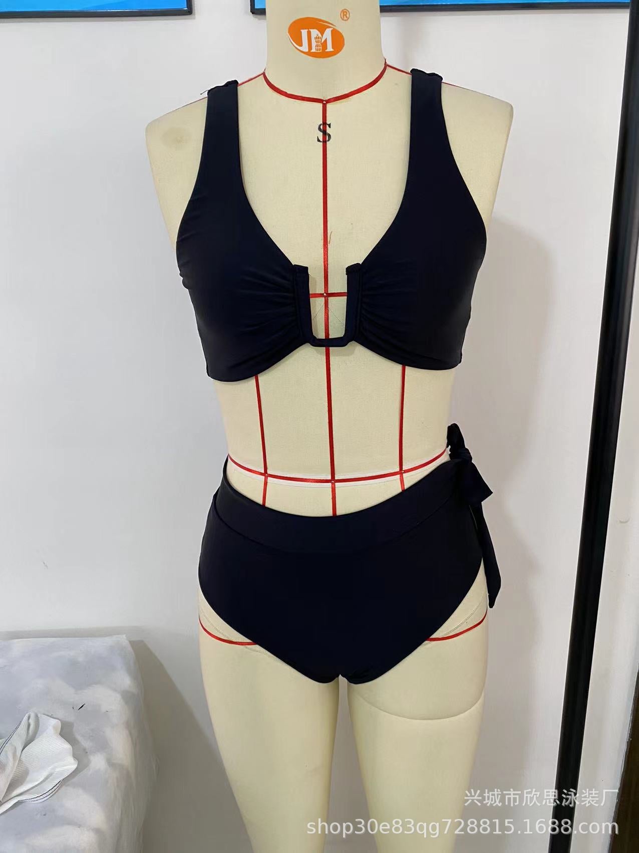 Wholesale High Waist Two-piece Nylon Swimwear