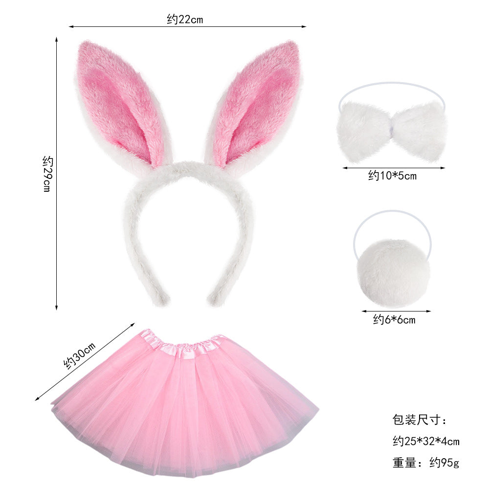 Wholesale Halloween Women Children's Performance Props Easter Cute Plush Rabbit Ear Headwear