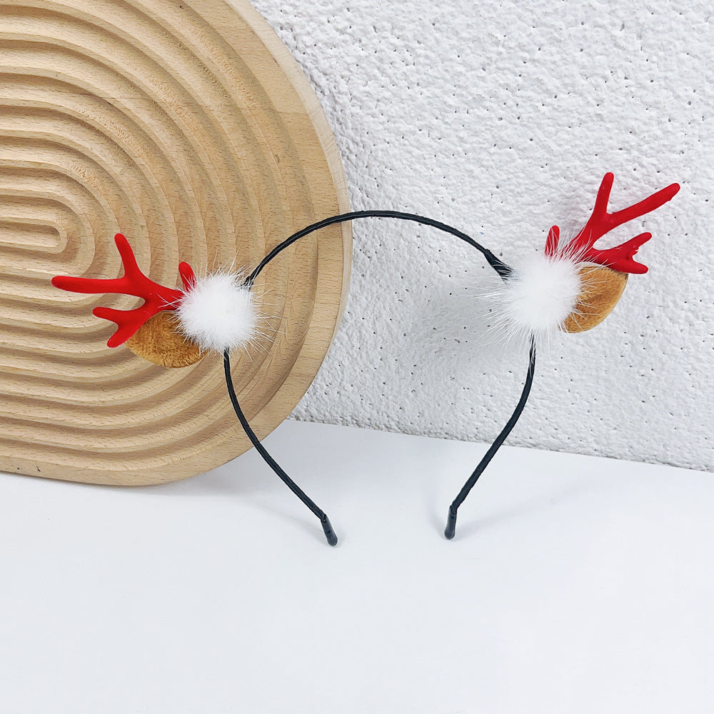 Wholesale 2023 Christmas Hoops Elk Christmas Tree Fabric Headbands