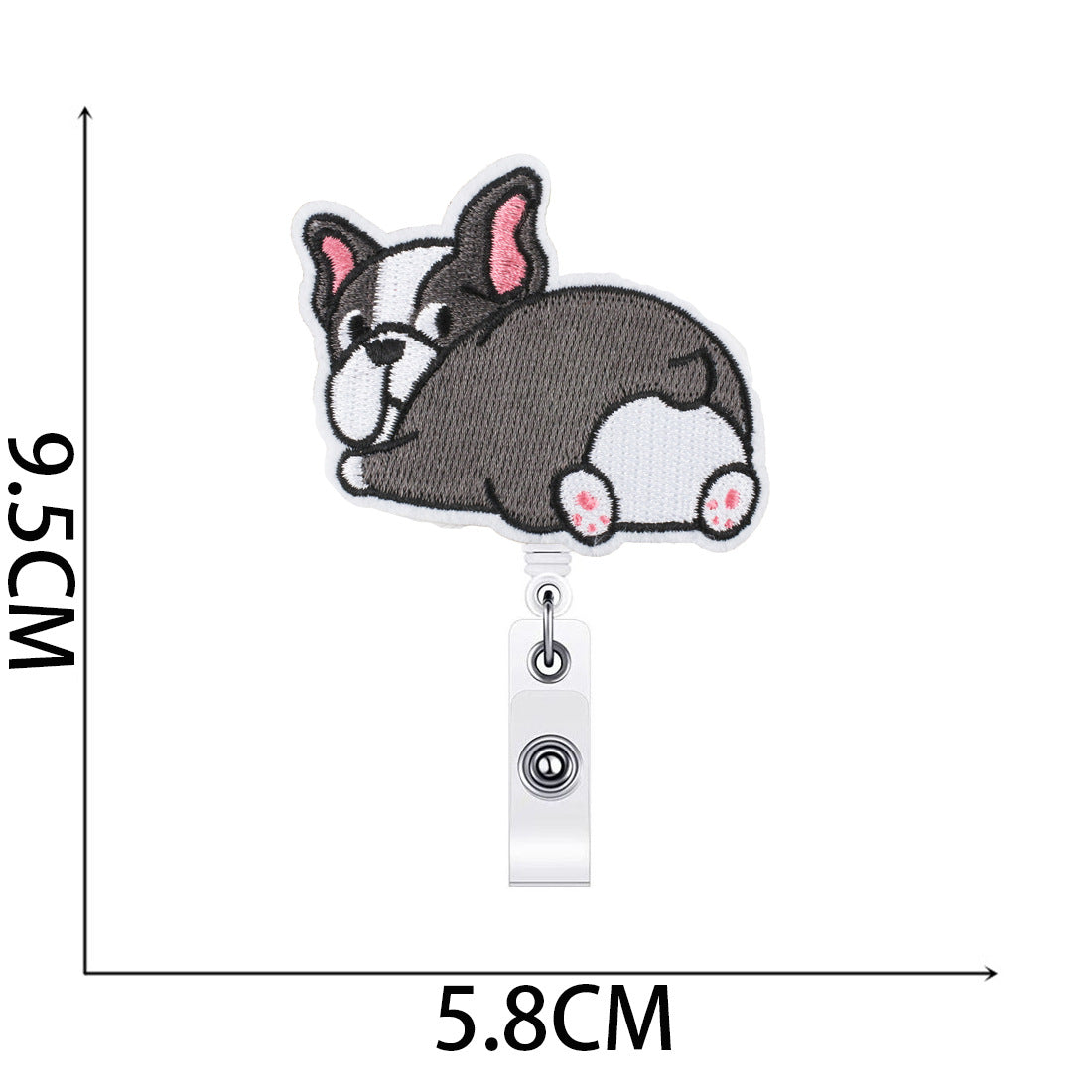 Wholesale Chai Dog Easy Pull Buckle Embroidered Cloth Sticker