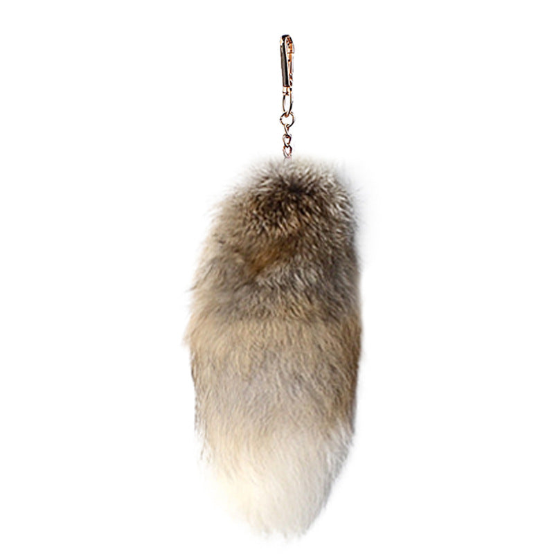 Wholesale of Oversized Fox Hair Pendant Keychains