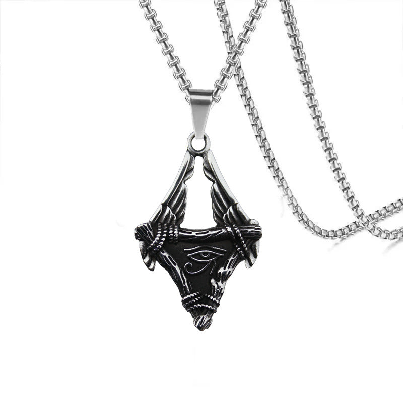 Wholesale Punk Retro Skull Coffin Pendant Necklace Stainless Steel Gothic Fashion Accessory For Gift And Layering