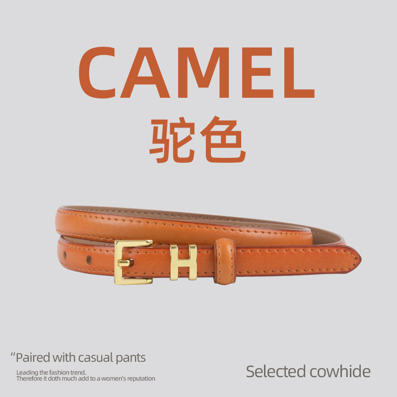 Wholesale Genuine Leather Thin Belt Cowhide Small Belt