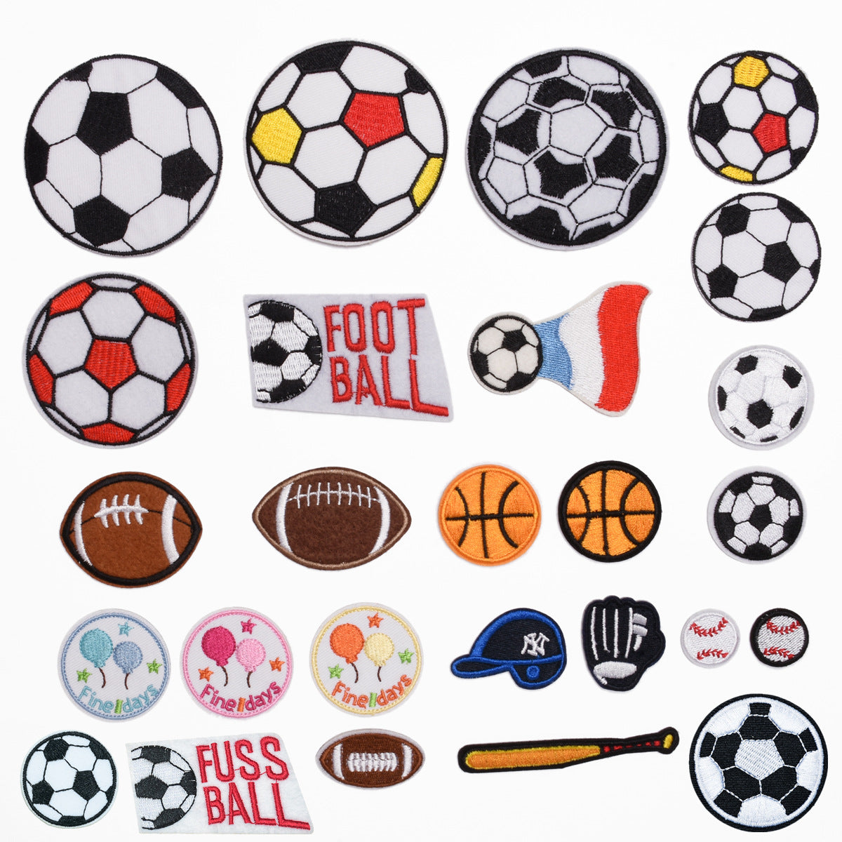 Wholesale adhesive embroidered cloth stickers basketball  DIY Patches