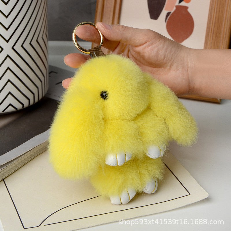 Wholesale Colorful plush rabbit cute bag pendant keychain