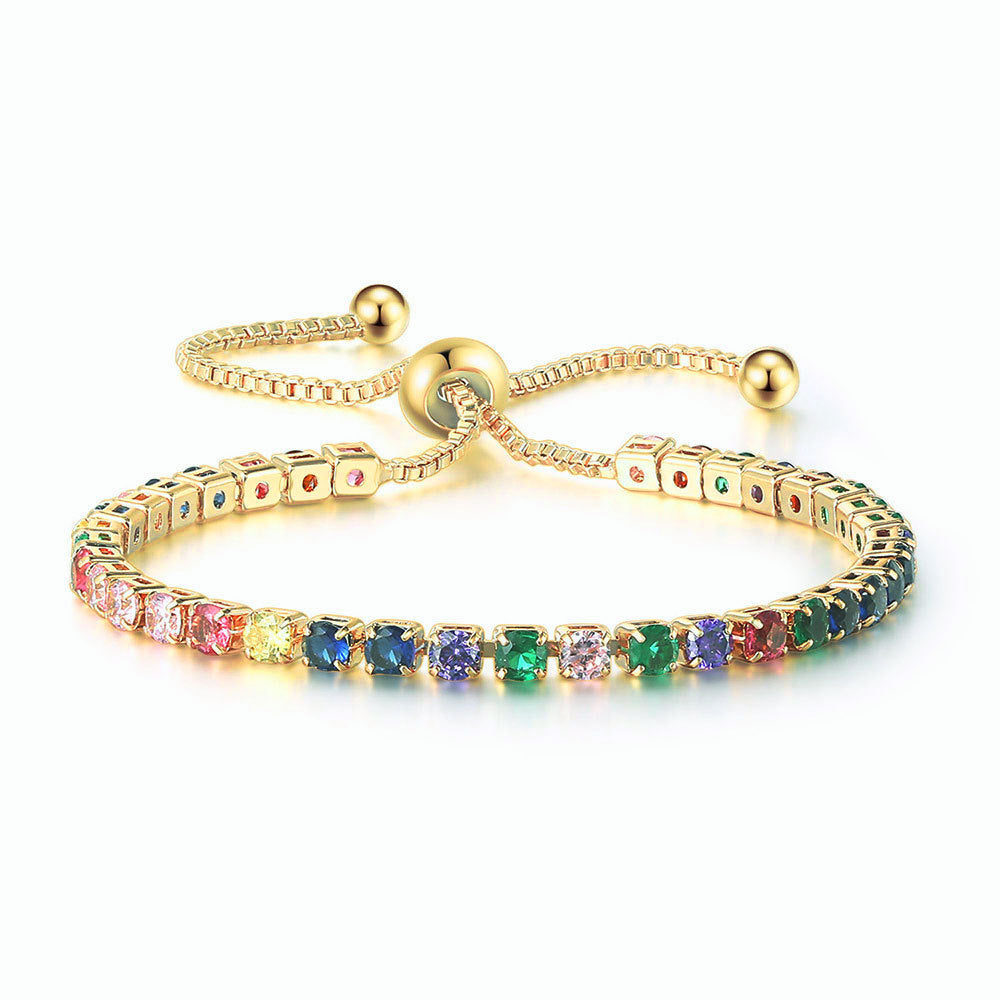 Wholesale Colorful Zircon Full Diamond Crystal Bracelet