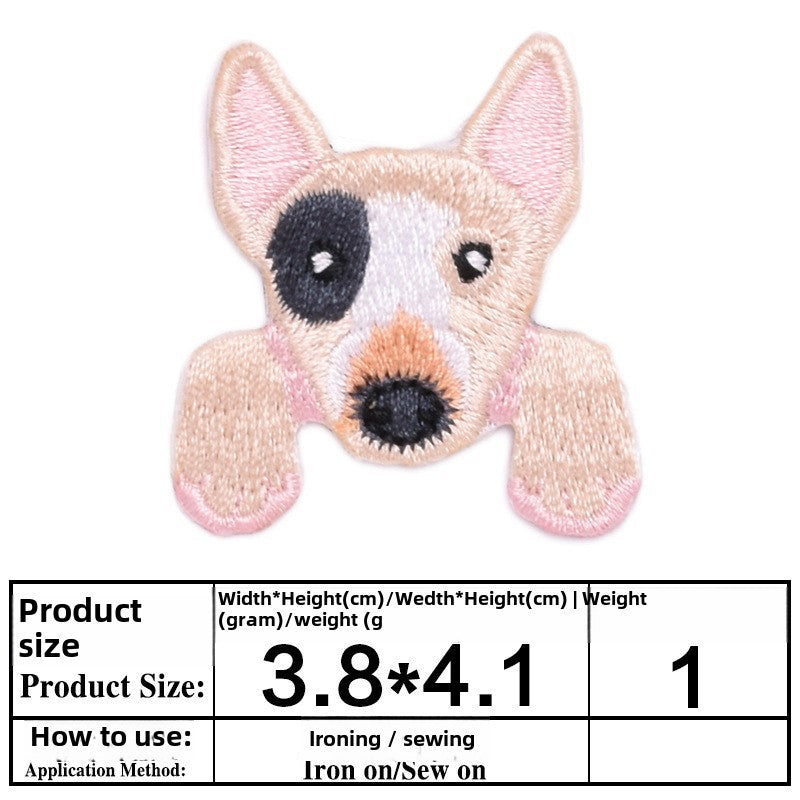 Wholesale Puppy Head Animal Embroidery Patch